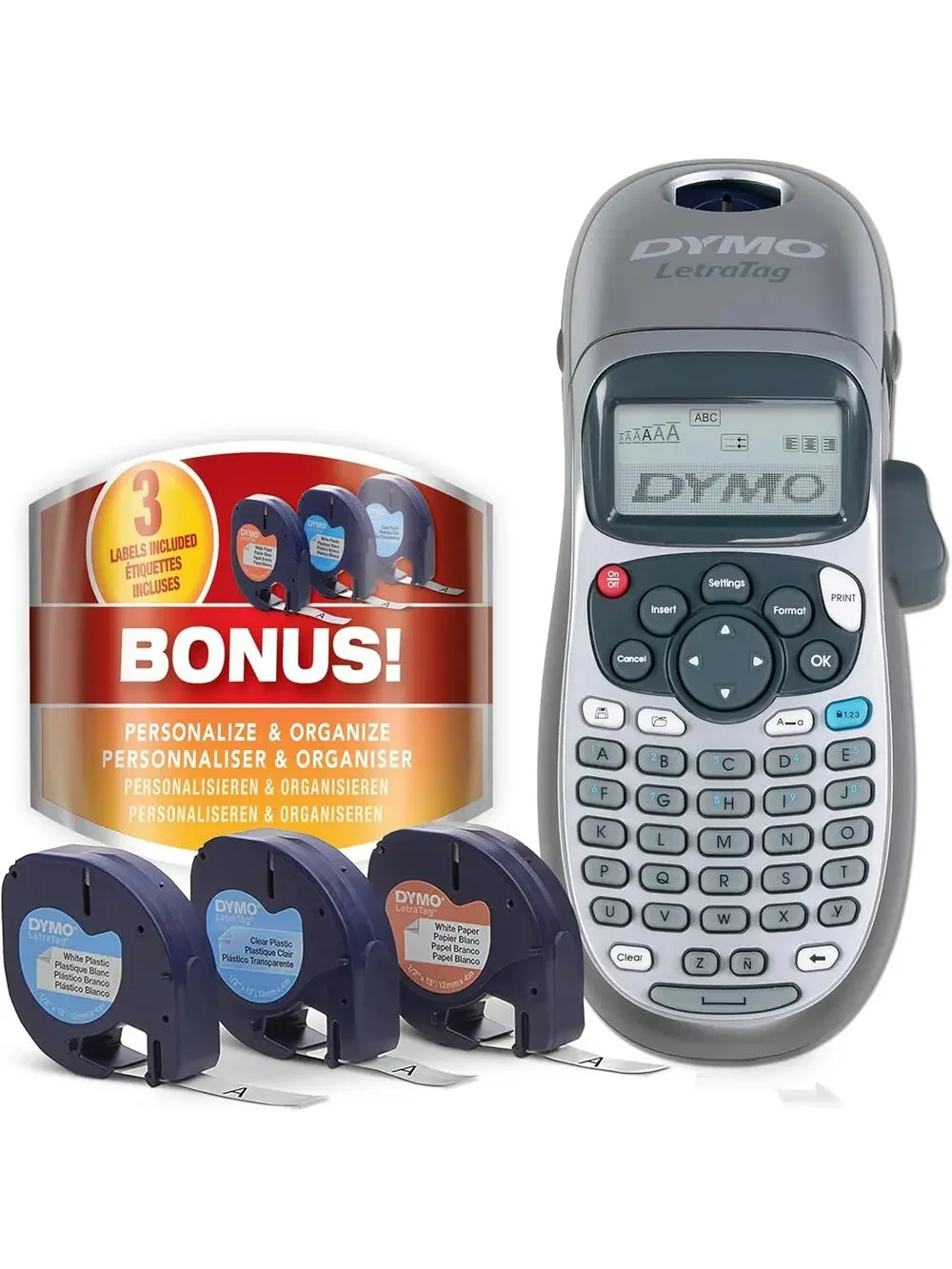 DYMO Label Maker Machine with Tape - 100H LetraTag Handheld